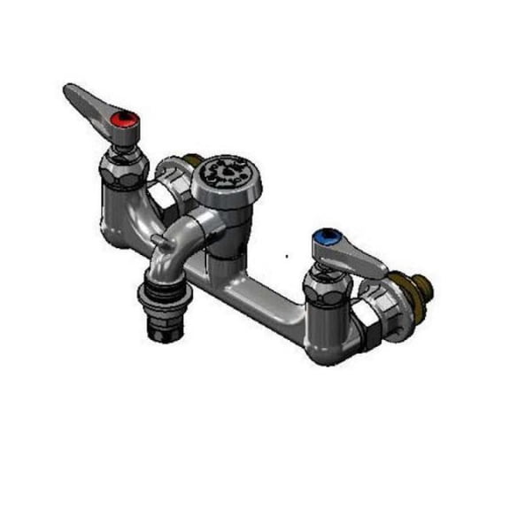 T And S Brass B-2271-Pol 14.98 GPM Wall Mounted Two-Handle Utility Faucet - Chrome