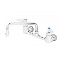 T&S Brass - 8''c/c Wall Mount Faucet,1/2''NPT Female Inlets,Ceramic Cartridges,10''Swing Nozzle