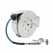 T&S Brass - 3/8'' x 30' Enclosed Stainless Steel Reel w/ B-0107 HOSE REEL