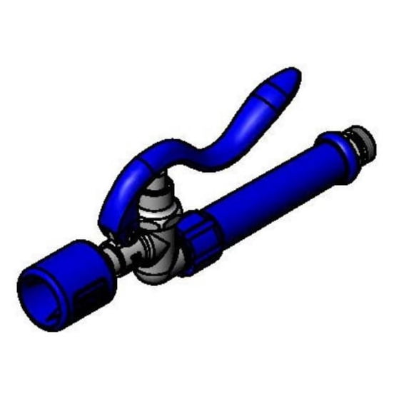 T&S Brass - Blue Spray Valve & Grip Handle, 1/2'' NPSM Male Inlet (1.07 GPM / 7.2 Oz-f @ 60 PSI)