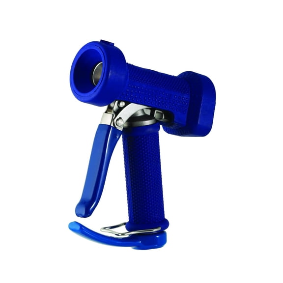 T&S Brass - Water Gun, Front Trigger, 5/16'' Orifice, 3/4'' Coupling, Stainless Steel, Blue Rubber Cover