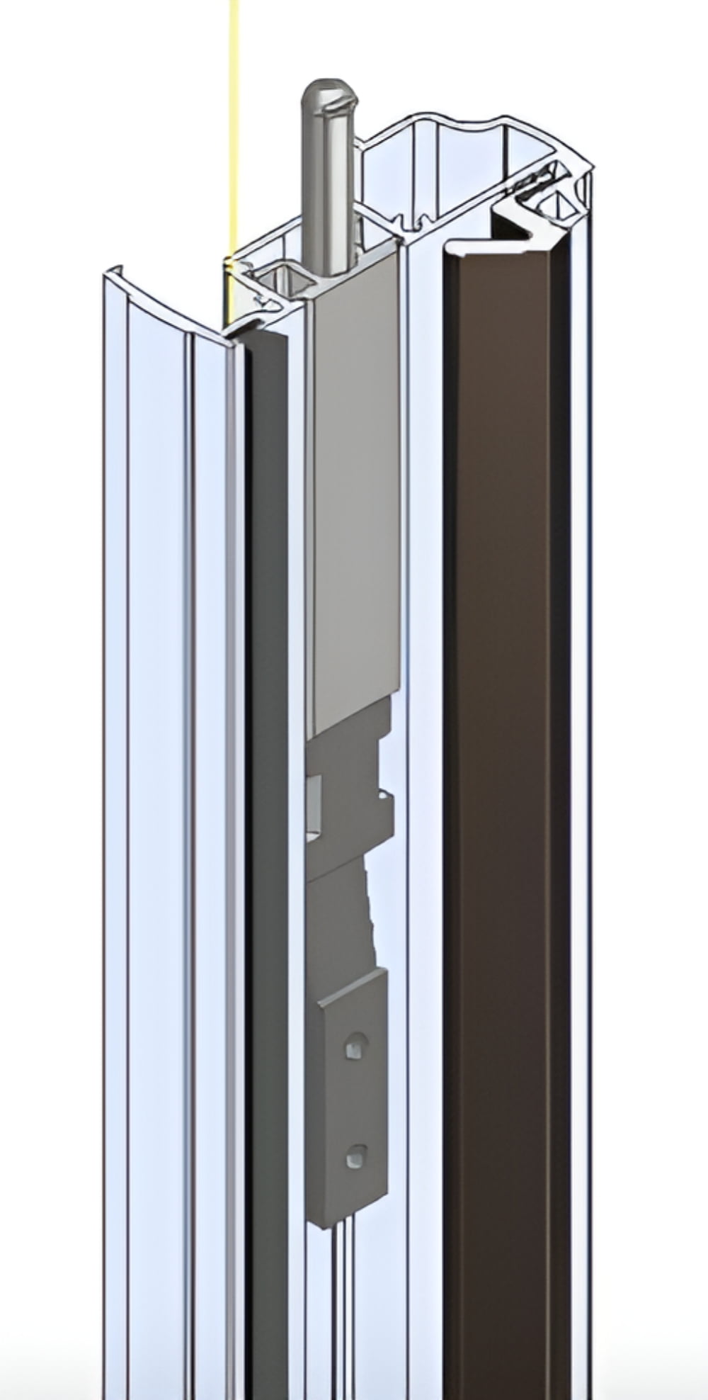 T - Astragal for Sealing Double Door (Black , 96")