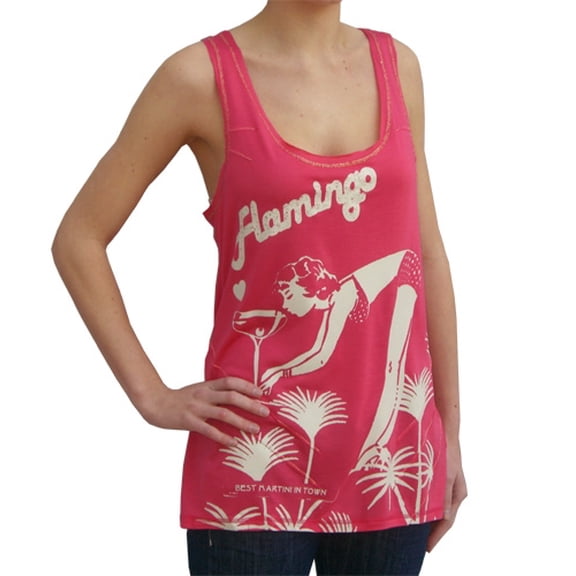 T-Back Sleeveless T-Shirt [Flamingo Pink]