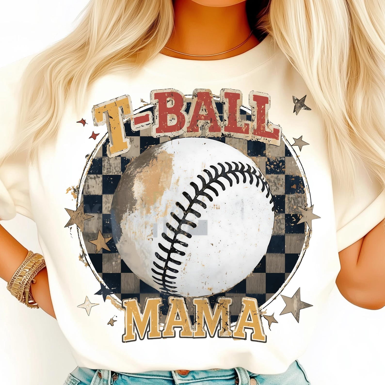 T-Ball Mama Shirt, Vintage Baseball Mom Shirt, Grunge Game Day , Distressed Sports Mama Tee, TBall Mom Graphic Shirt