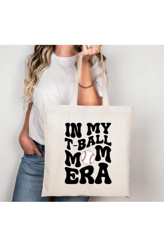 T-Ball Mom Era Tote Bag with Game Day Family Matching Style, a gift just for you