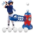 thumbnail image 1 of T Ball Sets for Kids 3-5 5-8, Baseball Toys Including 5 Balls/RC Pitching Machine/Adjustable Batting Tee, Sports&Outdoor Toys for Ages 3–12, Red&Blue, 1 of 8
