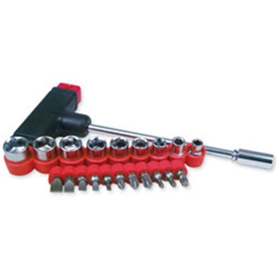 T-Bar Driver Set with 9 Sockets and 11 Bits - 21-Piece