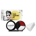 T Black White Red Face Body Paint Colors Clown Makeup Kit With Sponge