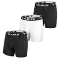 thumbnail image 1 of T Bloke 3 Pack White & Two Black XL Size Boxer Briefs with U-Shape Lining, 1 of 5