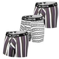thumbnail image 1 of T Bloke Boxer Briefs M Size 3 Pack Two Purple/White & White/Black Printed, 1 of 5