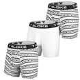 thumbnail image 1 of T Bloke Boxer Pants S Size Pack of 3 White & Two White/Black Printed Boxers, 1 of 5