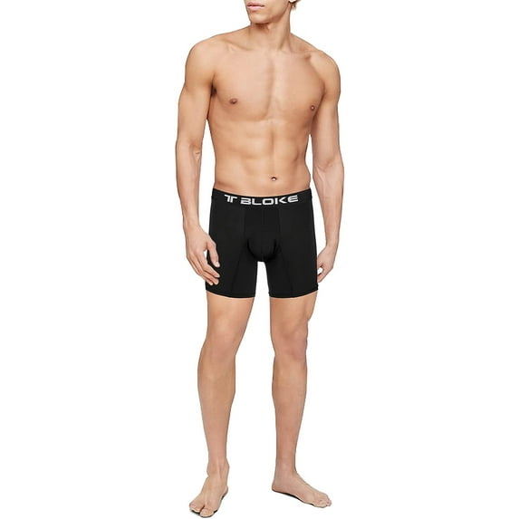 T Bloke Boxer Shorts, Black Stretchable Mens Briefs Size L, Super Soft Fabric