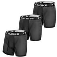 thumbnail image 1 of T Bloke Boxer Shorts L Size, Pack of 3 Black Mesh Boys Briefs, 1 of 5