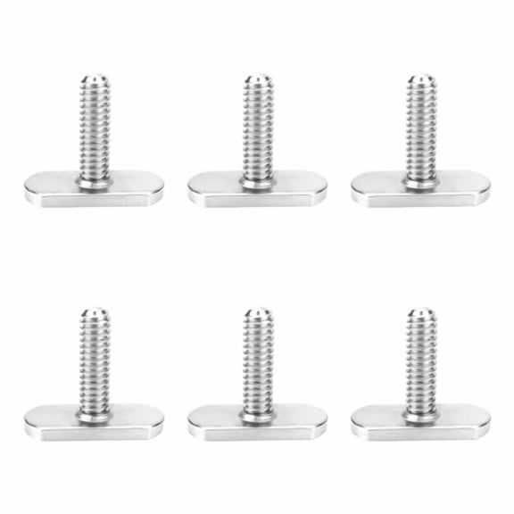 T Bolts for Kayak Track/Rail, Kayak Track Mount Accessories Screws 1 Inch Long, Nuts 1/2 Inch Wide, Kayak Hardware T-Slot Bolts 6 Pack