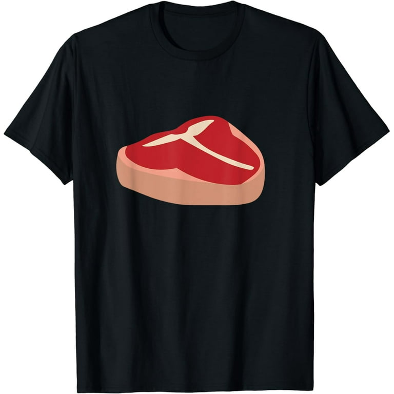 T-Bone Steak T-Shirt Funny Random Tee Piece Of Meat T-Bone Steak T-Shirt Funny Random Tee Piece Of Meat