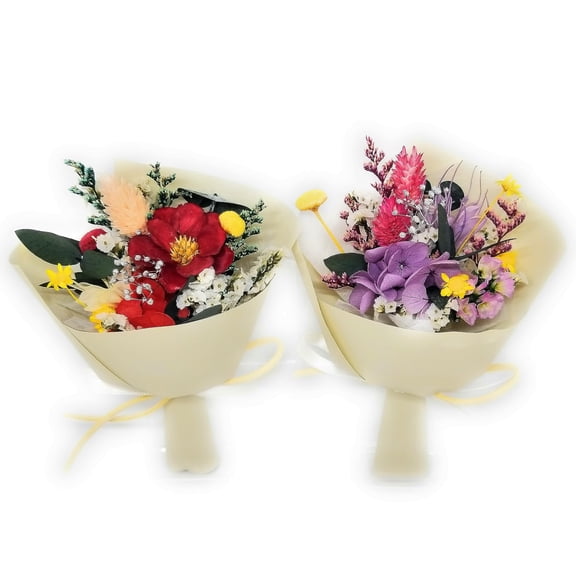 T-Box GoldenTBox Handmade Preserved Real Flowers Dry Flowers for Girlfriend, Mom, Wife, Home Office Desk Table Dcor, Anniversary Birthday Wedding, Set of 2 (White Daisy) A101