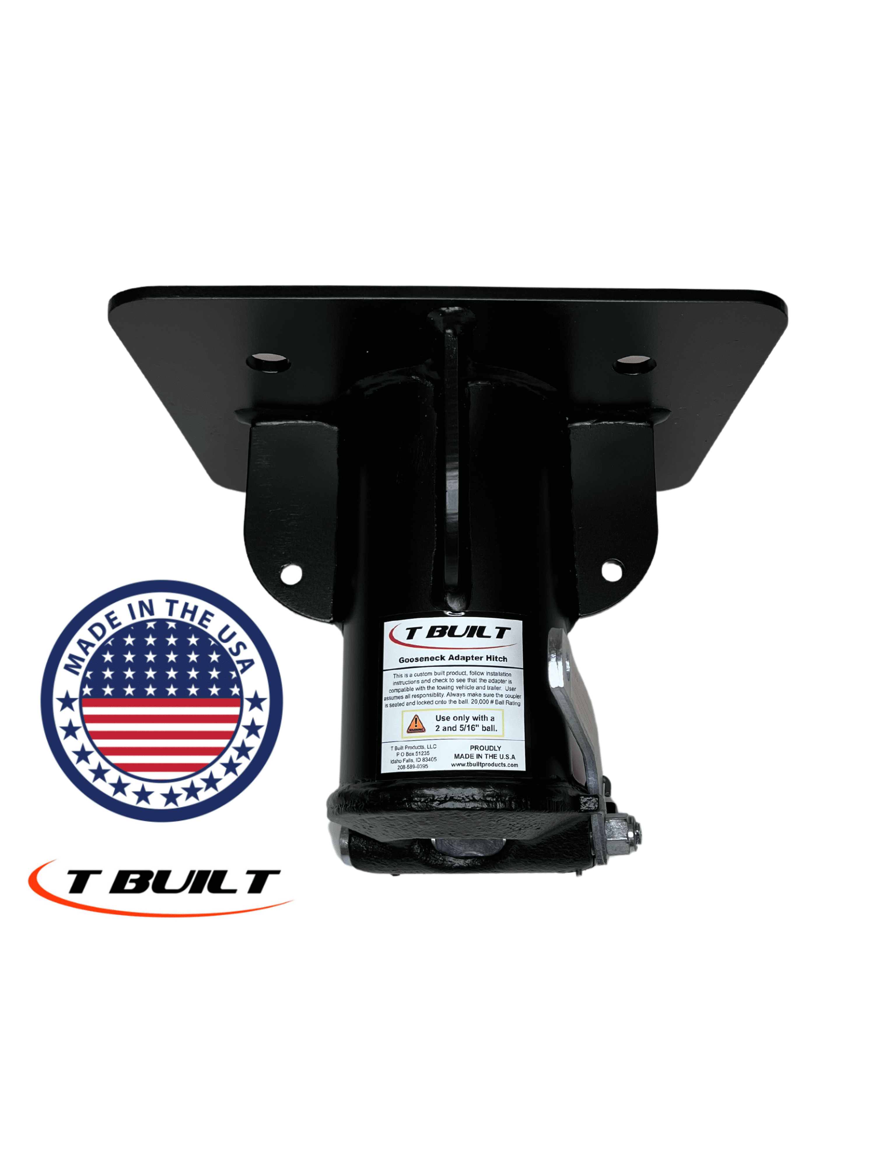 T Built 8" Fifth Wheel to Gooseneck Adapter Hitch