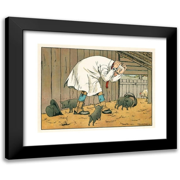 T. Butler-Stoney 18x15 Black Modern Framed Museum Art Print Titled - The Old Man Who Lived in a Wood Pl 08 (1902)