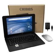CHIBBS 10.1 Inch IPS Screen Kids Laptop Computer, Linux-Android 12.0 OS, 2gb Rom+64gb Rom, Wi-Fi- Black