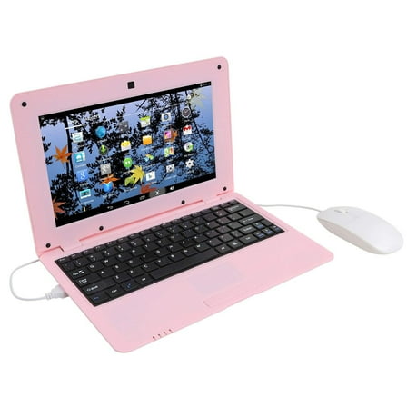 T&C 10.1" Inch Kids Laptop Computer powered by Android 6.0 OS, Camera, Bluetooth, Wi-Fi-Pink