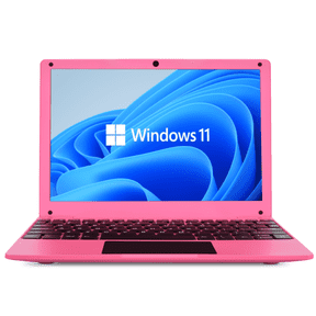 CHIBBS 10.1 Inch Personal Laptop Computer Powered by Windows 11, Intel N4120, 8gb Ram+128gb Rom, HDMI, Bluetooth, Wi-Fi- Pink
