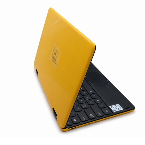 CHIBBS 11" Inch YOGA360 Touch Screen 2-in-1 Windows 11 Laptop Computer, INTEL N100, Facial Recognition, & Backlit keyboard- Yellow