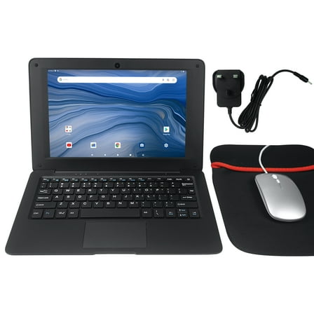 CHIBBS Kids Laptop Computer, 10" Inch Laptop Powered by Android 7.1.1 Operating System, 2gb Ram+ 64gb Rom, Bluetooth, Wi-Fi- Black