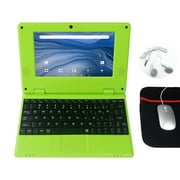 T&C Netbook Laptop Computer for Kids. Portable 7-inch screen with the New Android 13.0 operating system-Green