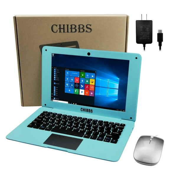 T&C Portable Laptop Computer Powered by Windows 10 Intel, 6gb Ram+ 64gb Rom, 10.1" Inch Personal Laptop Computer, HDMI, USB, Bluetooth, Wi-Fi, - Blue