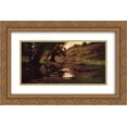 thumbnail image 1 of T. C. Steele 2x Matted 24x16 Gold Ornate Framed Art Print 'The Shades', 1 of 2