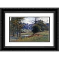 thumbnail image 1 of T. C. Steele 2x Matted 24x20 Black Ornate Framed Art Print 'Along the Creek', 1 of 2