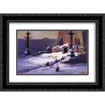 thumbnail image 1 of T. C. Steele 2x Matted 24x20 Black Ornate Framed Art Print 'Monument in the Snow', 1 of 2
