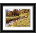 thumbnail image 1 of T. C. Steele 2x Matted 24x20 Black Ornate Framed Art Print 'Tennessee Scene', 1 of 2