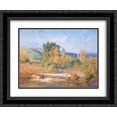 thumbnail image 1 of T. C. Steele 2x Matted 24x20 Black Ornate Framed Art Print 'White water River. Brookville', 1 of 2
