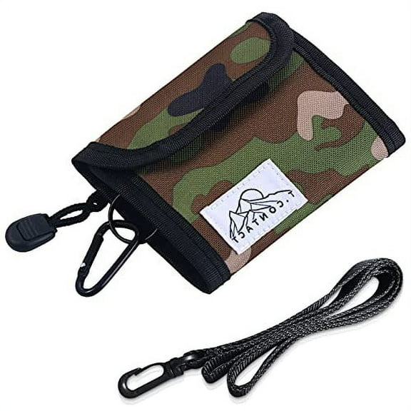 T.CONTACT Neck Wallet Lanyard Wallet with Zipper Coin Purse Card Holder for Men Women Boys Kids (Green)