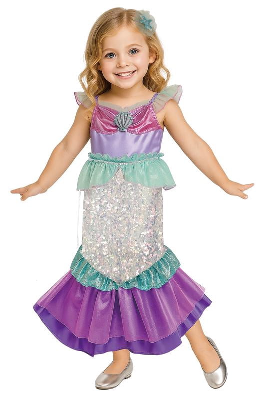 Coral Cutie Mermaid Costume for Toddler Girls, 2T, by Way to Celebrate