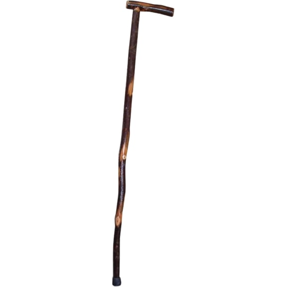 T-Cane in Hickory, for Walking and Hiking, Amish Made in USA