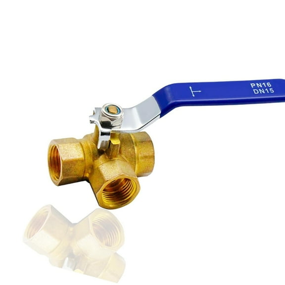 T Configuration 3 Way Ball Valves T Port Brass Ball Valves Simple Install for Home
