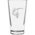 thumbnail image 1 of T Daishy Daisy Monogram Etched 16oz Libbey Pint Glass, 1 of 1