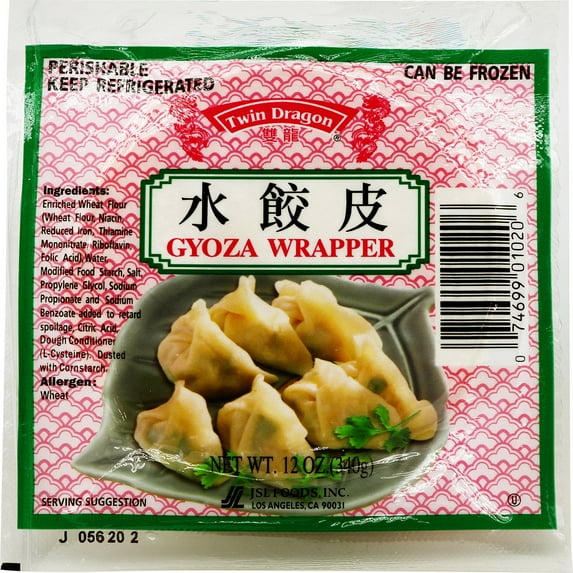 Twin Dragon Dumpling Wrappers - For Potstickers, Wontons, Dumplings; Steaming, Boiling, Frying - Tortillas & Wraps, 12 oz