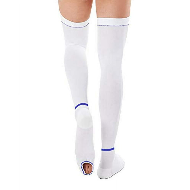 T.E.D. Anti Embolism Stockings for Women Men Thigh High, 15-20 mmHg  Compression TED Hose with Inspect Toe Hole