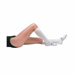 GROSSYGLOW T.E.D. Knee-Length Anti-Embolism Stockings, White, Medium Long, 2 Pack