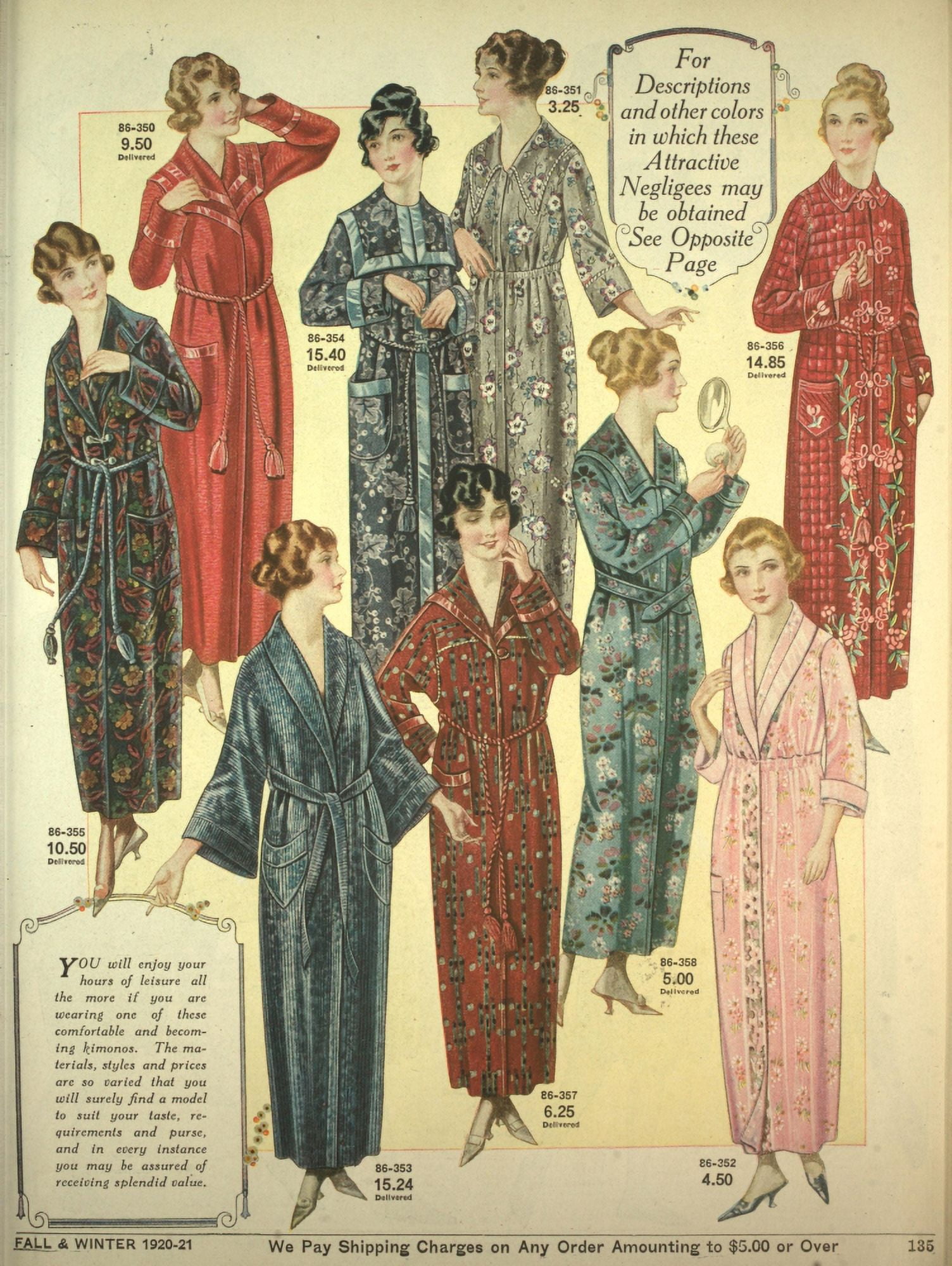 T Eaton Fall & Winter Catalogue 1920-21 Dressing Gowns Canvas Art - Unknown (18 x 24)