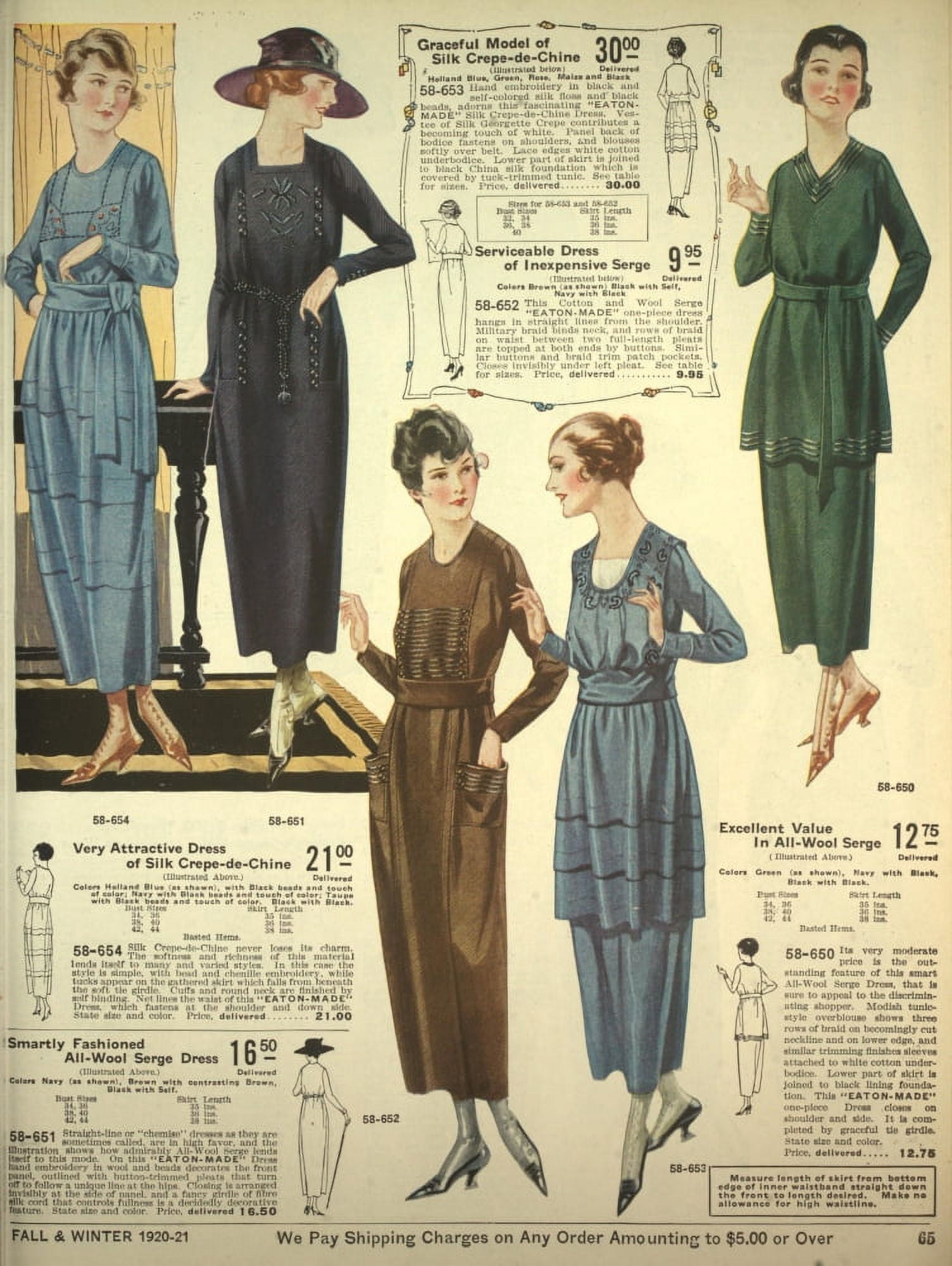 T Eaton Fall & Winter Catalogue 1920-21 Graceful Model Canvas Art - Unknown (18 x 24)