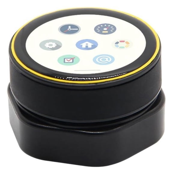 T-Encoder-Pro Rotary Encoder Wireless Module Development Board with 1.2 Inch AMOLED Touch Display (Yellow Border)
