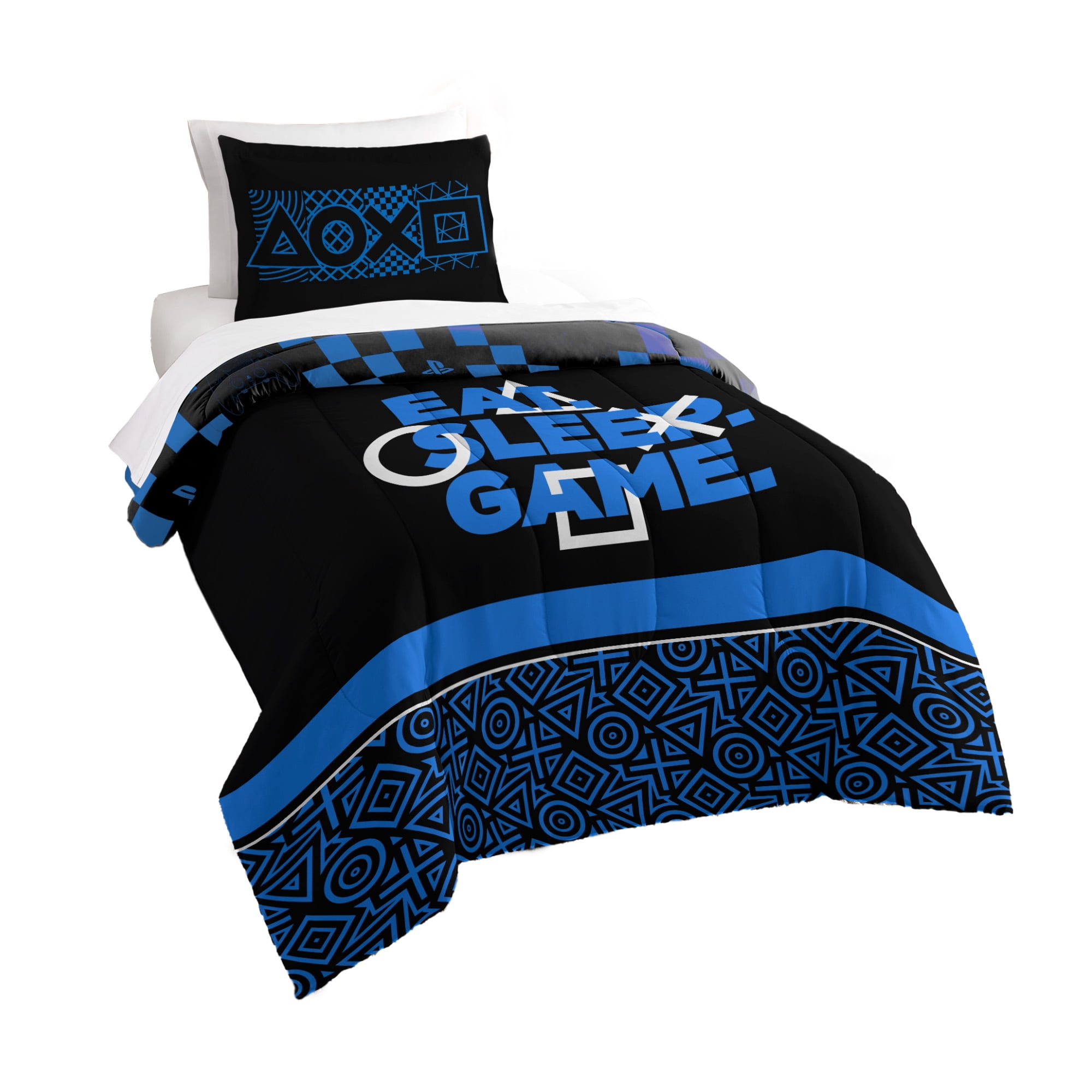 Playstation Game On Player 2 Piece Twin/Full Comforter & Pillowcase Set for Kids