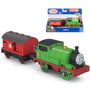Thomas & Friends by Fisher-Price Motorized Percy Engine & Mail Car, Battery-Powered Toy Train