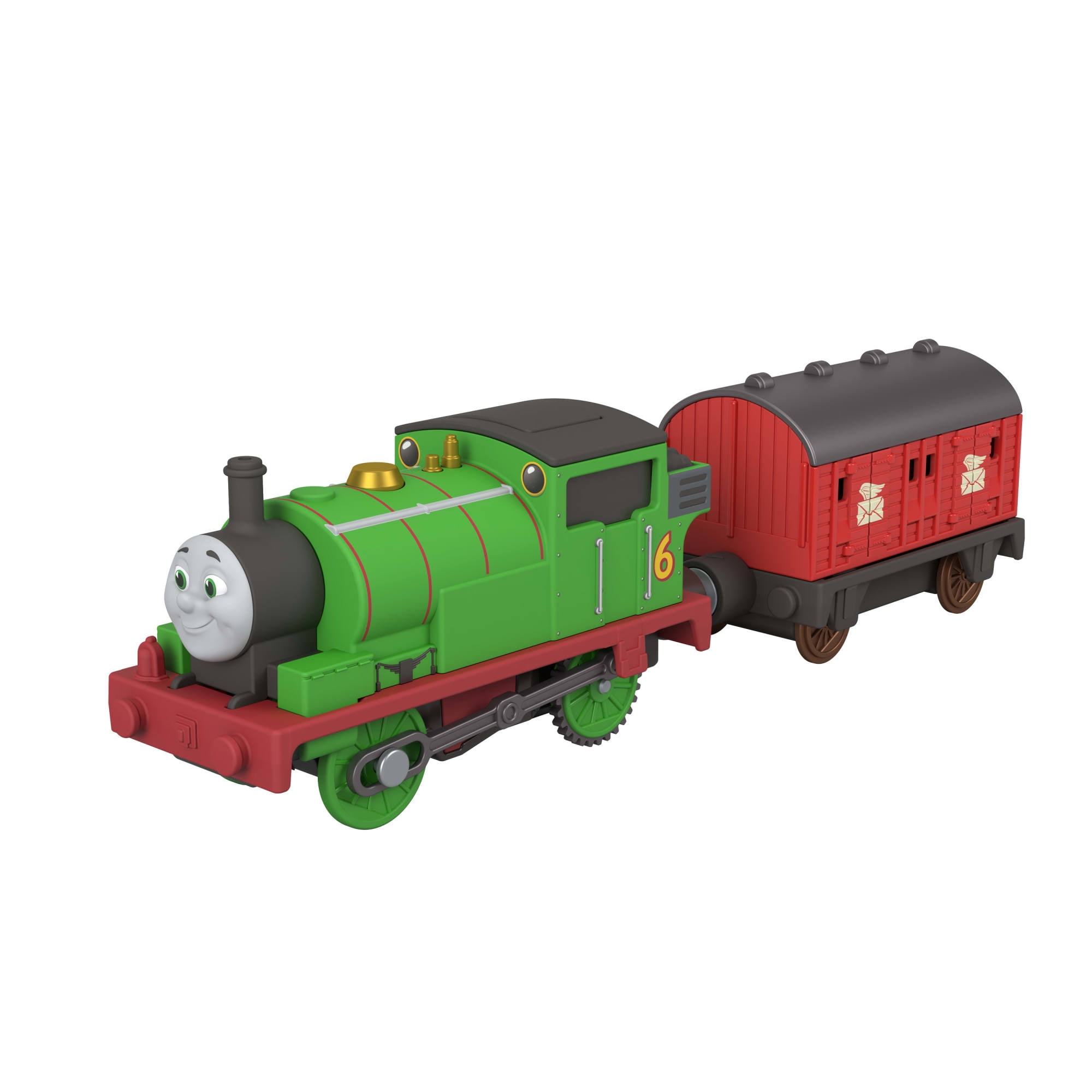 Thomas & Friends by Fisher-Price Motorized Train, Battery-Powered Toy Engine Percy & Mail Car