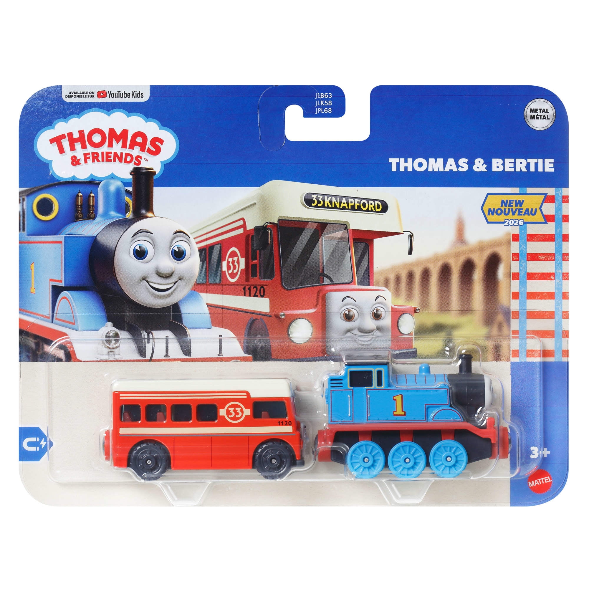 Thomas & Friends by Fisher-Price Die-Cast Thomas Engine & Bertie Bus from Race Around Sodor
