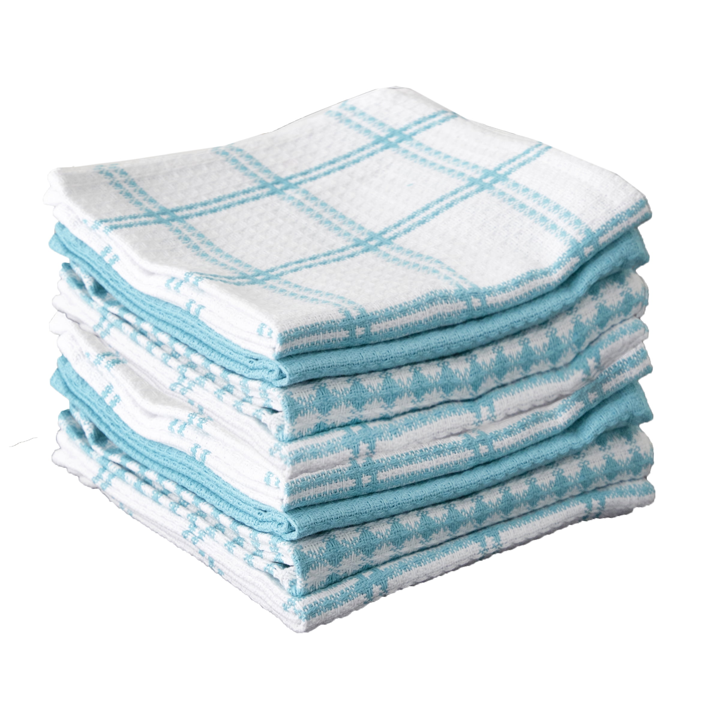 T-FAL Coordinating Flat Waffle Weave Dish Cloth Set, 94867 - Breeze - 100% Pure Cotton - 8Pk - 12 in. x 13 in. - Walmart.com